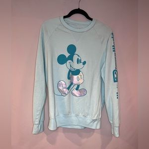 Disney, NWT,, Never Worn Arendelle Aqua Mickey Pullover Sweater, Size S